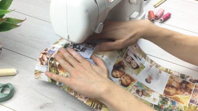 how to make fabric roses step 2