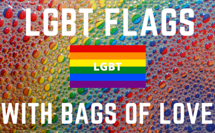 lgbt flags with bags of love