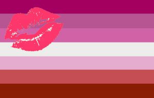 lipstick lesbian pride flag