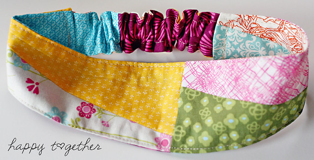 double sided headband with elastic beginner sewing project