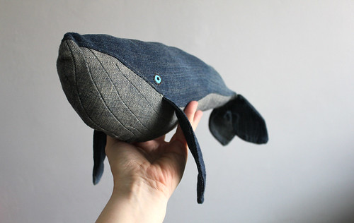 DIY denim whale toys