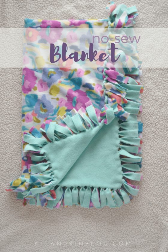 how to make a no-sew blanket