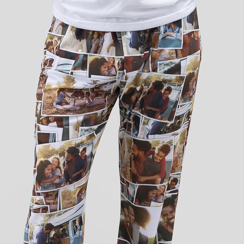 Personalized pajamas featuring collage for grandparents day