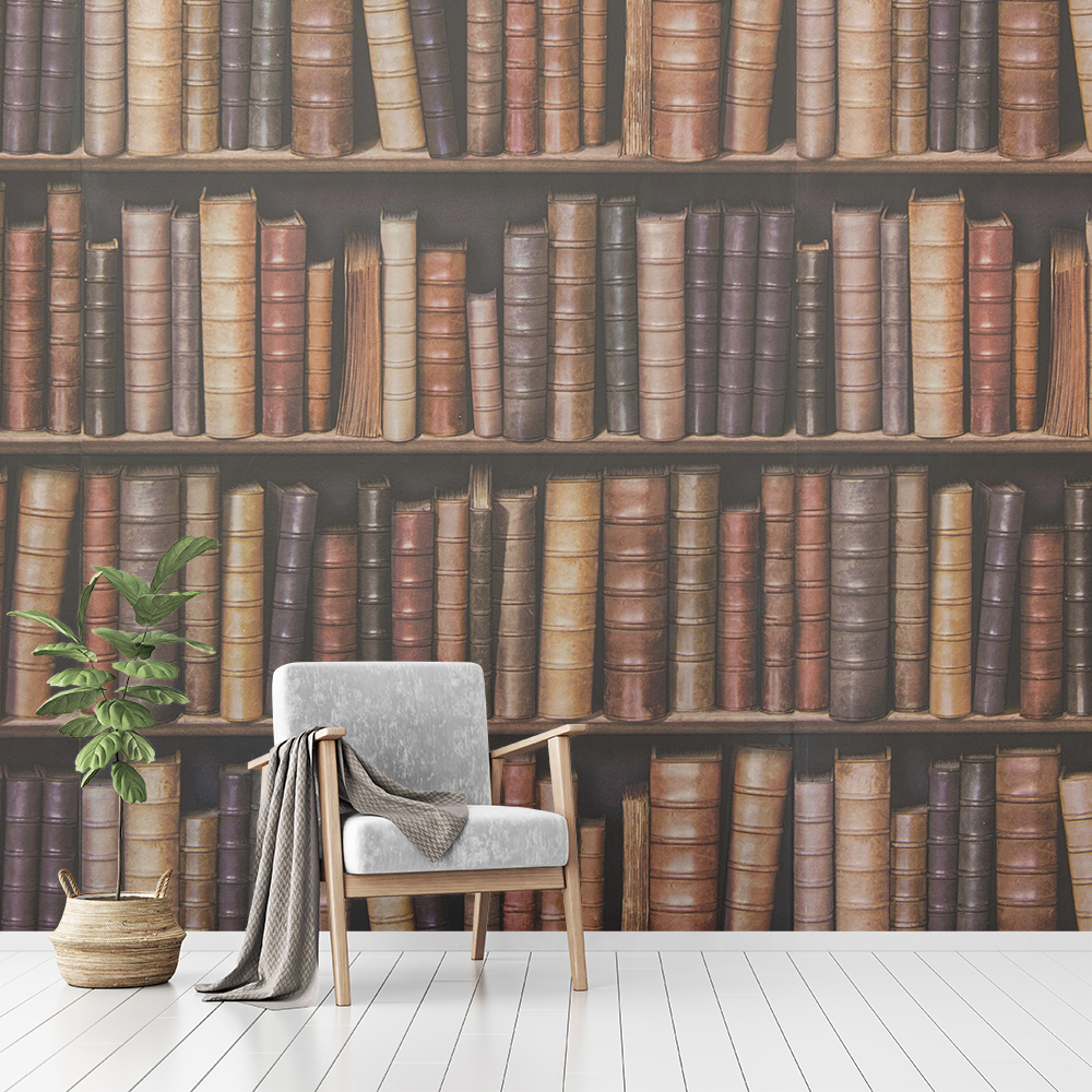 bookshelf wallpaper