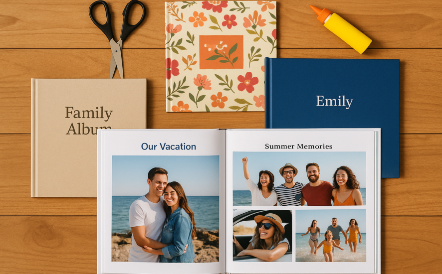 Personalised photo book with customisation options