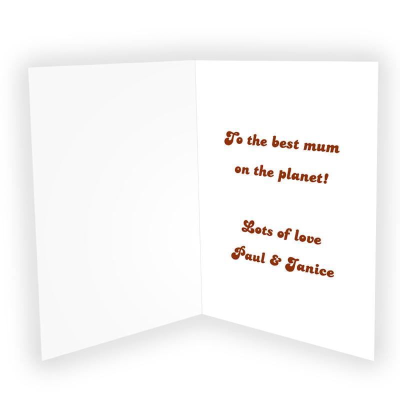 Mother's Day cards. Personalised Mothers Day Cards.